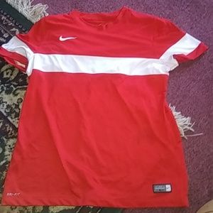 Red nike shirt
